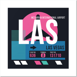 Las Vegas (LAS) Airport Code Baggage Tag Posters and Art